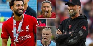 Jurgen Klopp insists Mo Salah will not be put off by the arrivals of Erling Haaland and Darwin Nunez in the battle for the Golden Boot... and the Liverpool boss claims the Egyptian can score 35 goals this season
