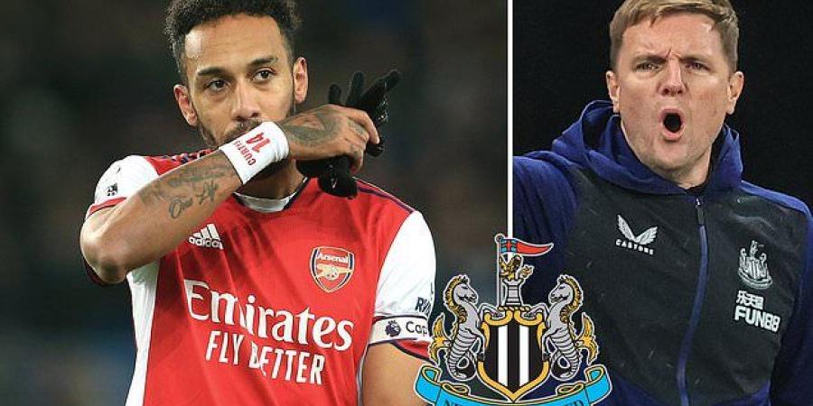 Newcastle 'eye up a shock loan deal for Arsenal outcast Pierre-Emerick Aubameyang with an option to sign him for just £20m next summer' as Eddie Howe looks to add firepower in his bid to save the Magpies from relegation