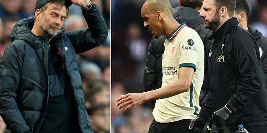 Fabinho's injury has given Jurgen Klopp a major headache ahead of the FA Cup final... Liverpool's hopes of a Quadruple are still alive but only time will tell if risking midfielder at Villa will come back to bite at Wembley and even Paris