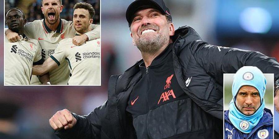 'Massive, outstanding, incredible mentality': Jurgen Klopp promises Liverpool will continue 'chasing like mad' to catch Man City in their Premier League title race - as Reds boss hails comeback win against Aston Villa