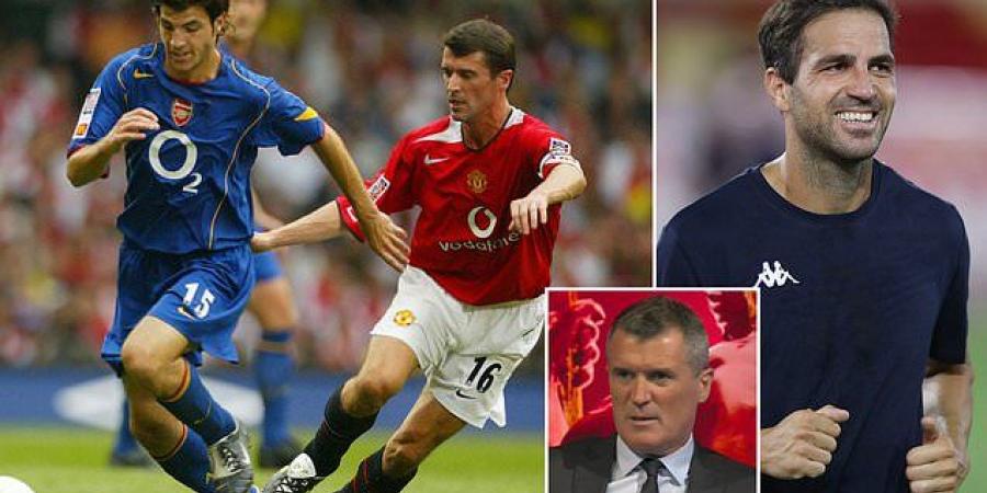 REVEALED: Furious Roy Keane told Gerard Pique he would 'smash' Cesc Fabregas in the 2005 FA Cup final for a crunching first-half tackle that the Man United legend said 'killed me'... before Arsenal beat Sir Alex Ferguson's United side on penalties 