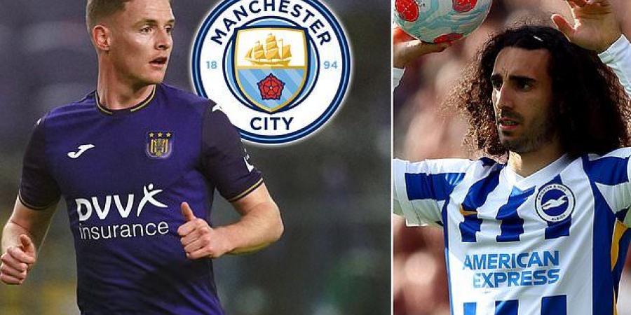 Manchester City turn their attention to Anderlecht left-back Sergio Gomez as an alternative to Brighton's Marc Cucurella, with rivals Chelsea hijacking their £50m move for the Spanish full-back