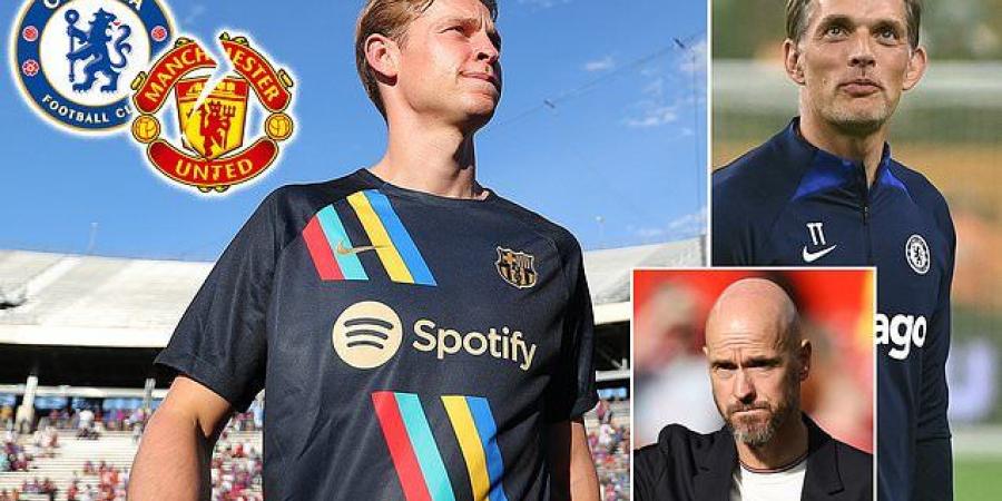 Chelsea 'are confident of beating Man United to Frenkie de Jong' as they open talks with Barcelona over a £71m deal... with Erik ten Hag set to miss out on his top target despite three-month pursuit