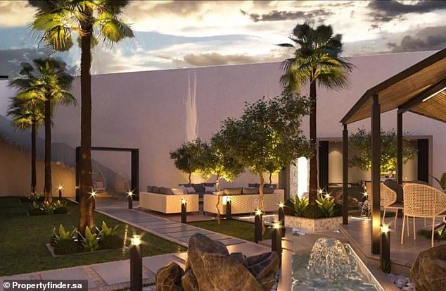 Cristiano Ronaldo and his family will enjoy a life of luxury in the sun if he moves to Saudi Arabia to become one of the Islamic country’s highest profile residents. Pictured: A property in Riyadh which is on the market for £12.2million and could be potentially bought by Ronaldo