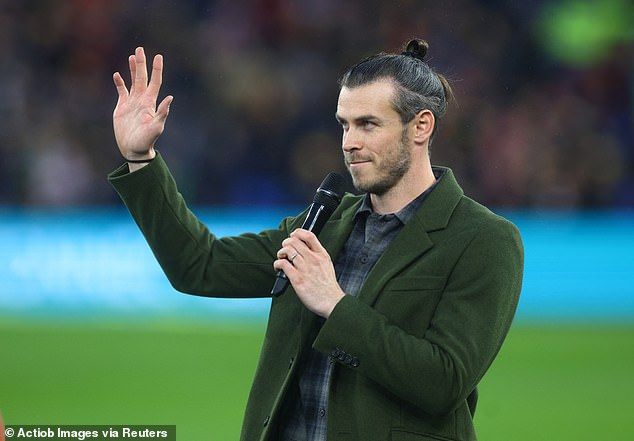 Bale took to the pitch at the Cardiff City Stadium to say goodbye to the national team fans