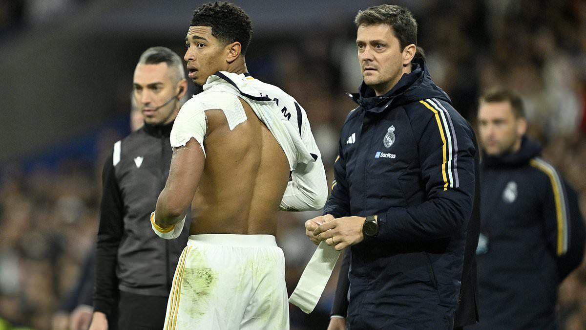 Carlo Ancelotti gives Jude Bellingham update after the England's star  suffered a shoulder injury... as the