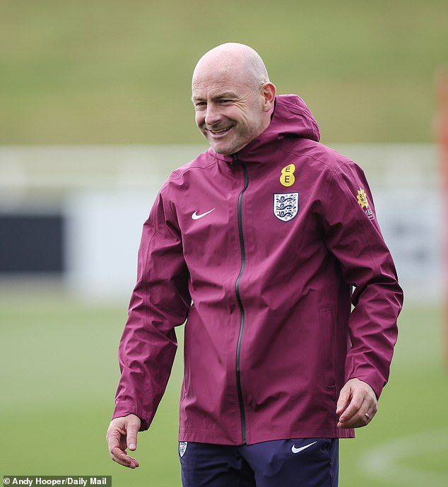 Lee Carsley took his first training session as interim England manager on Wednesday