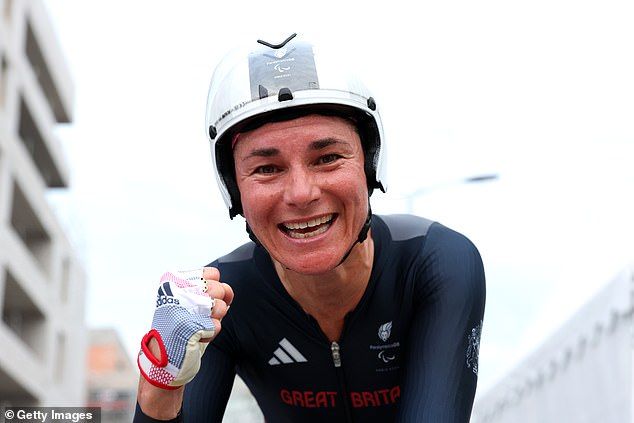 Dame Sarah Storey earned her 18th Paralympic gold medal with time trial success in Paris