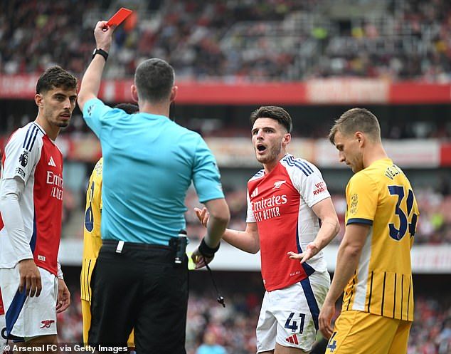 A Premier League panel has made their final verdict on Declan Rice's red card against Brighton