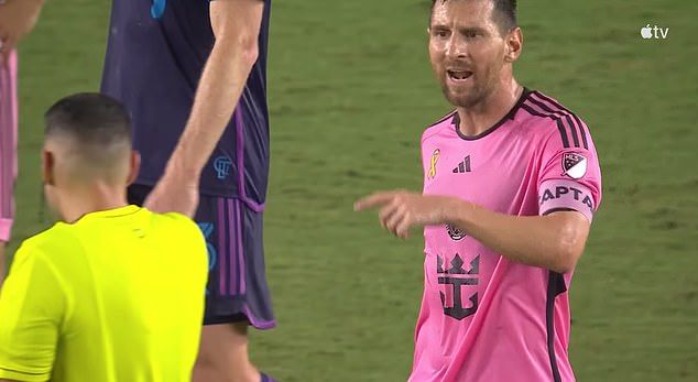 Lionel Messi was involved in an altercation with the referee following Inter Miami's latest draw