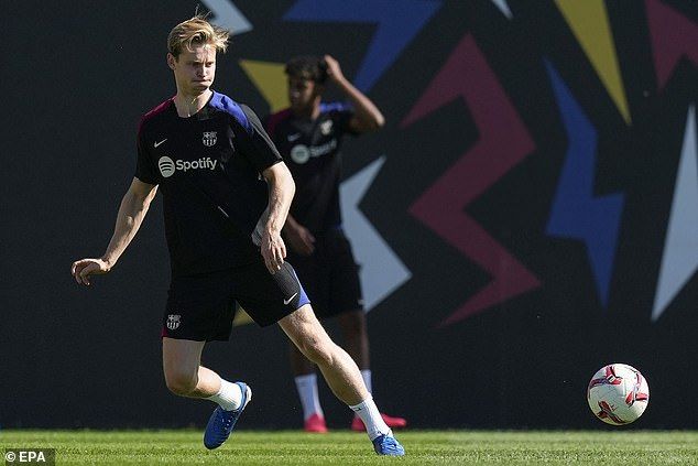 Barcelona star Frenkie de Jong has denied suggestions that he earns £31million-a-year