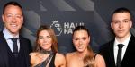 John Terry and wife Toni pose with their lookalike twin son and daughter Georgie and Summer, 17, as Chelsea icon celebrates his Premier League Hall of Fame induction