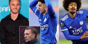 Leicester City players 'are seething at James Maddison, Ayoze Perez and Hamza Choudhury' over their party in lockdown as rule-breakers prepare for a frosty return to training after they 'hid in the dark when Brendan Rodgers caught them'