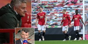 Roy Keane says Manchester United's squad is 'NOT good enough' to topple Manchester City as Red Devils legend insists Ole Gunnar Solskjaer needs 'four or five' signings to topple Pep Guardiola's side after Edinson Cavani's contract renewal