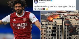 Arsenal sponsor Lavazza hold urgent talks with the club after Mohamed Elneny posted pro-Palestine message on social media and say it is 'not aligned with our values'... but Gunners insist stars are 'entitled to their views'