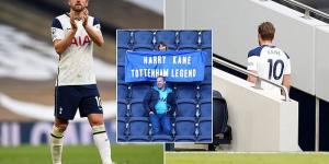 Hailed as a 'Tottenham legend' before kick-off against Aston Villa, Harry Kane was treated to a rapturous reception by fans... but despite the talisman looking as determined as ever in the defeat, there was more than a hint of goodbye at full-time