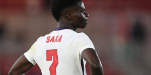 Bukayo Saka 'likely to MISS England's friendly with Romania due to minor hip injury with the FA assessing the extent of the issue' with Croatia clash just a week away 