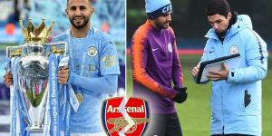 Riyad Mahrez rejects rumours linking him with Mikel Arteta and Arsenal and hopes to stay at Manchester City for the rest of his career... despite Pep Guardiola considering selling the Algerian