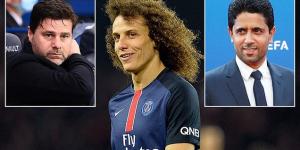 PSG 'tipped to offer free agent David Luiz a SHOCK return to the French capital with president Nasser Al-Khelafi a big fan of the Brazilian's flamboyant style... but boss Mauricio Pochettino is not so sure' 