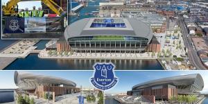 Everton celebrate 'momentous day' as work on their £500m, 53,000-seater new stadium at Bramley-Moore dock begins... with plan to leave Goodison Park and have new home ready in time for the 2024-25 season