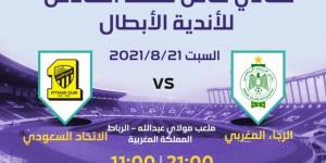 الاتحاد العربي ينهي تحضيرات نهائي كأس محمد السادس