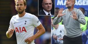 Manchester City 'unlikely to pursue Harry Kane again in 2022 and he could sign contract extension with Tottenham... but Daniel Levy will need to include release clause for Spurs talisman to renew'