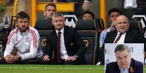 Ole Gunnar Solskjaer needs his backroom staff 'on top of their game' to turn around slump at Manchester United, says Sam Allardyce - who also jokes about Norwegian's GREY HAIR as a sign of current struggles 