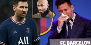 Lionel Messi's PSG struggles may be because his tearful Barcelona exit is still 'raw' for him, claims Thierry Henry - who believes the superstar will eventually 'turn it over' despite his slow start to life in France
