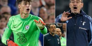 Maurizio Sarri eyes reunion with Chelsea goalkeeper Kepa Arrizabalaga at Lazio despite THAT bust up during the Carabao Cup final against Manchester City in 2019