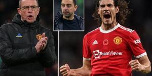Manchester United are keen to KEEP Edinson Cavani and have the veteran striker see out the final six months of his deal, despite interest from Barcelona as they look for Sergio Aguero replacement