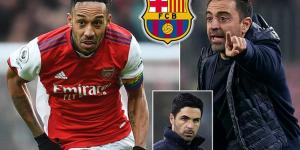 Barcelona are eyeing up a January loan move for exiled former Arsenal captain Pierre-Emerick Aubameyang... but the out-of-form forward's £350,000 a week wage could price-out cash-strapped Catalans