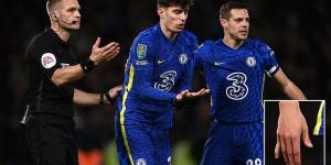 Thomas Tuchel praises Kai Havertz for playing through the pain barrier in Chelsea's League Cup win against Tottenham... with German star suffering a 'horrible' broken finger after a tumble that followed his goal