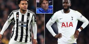 Juventus 'reject a bid from Tottenham for Weston McKennie' and also 'turn down a proposed swap involving Tanguy Ndombele' for the £25m-rated American midfielder