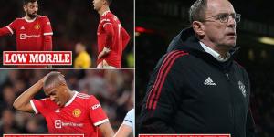 Player morale is on the floor, the wrong formation, sulking stars who won't adopt his pressing game and half the squad want to leave! Ralf Rangnick's long list of issues at Man United as interim coach admits he lacks the time and influence to solve them