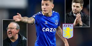 Lucas Digne 'agrees personal terms with Aston Villa' as the Everton defender closes in on a £25m move to Steven Gerrard's side after falling out with Rafa Benitez at Goodison Park