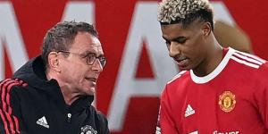 Ralf Rangnick says he 'doesn't know' why Marcus Rashford is struggling and insists he has been training well after his latest limp performance for Man United, as interim boss admits misfiring forward could do with scoring