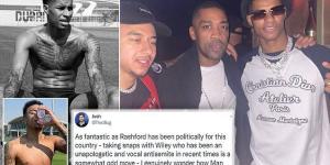 Controversy as Man United stars Marcus Rashford and Jesse Lingard - known for their stance against racism - are pictured partying and posing for photos with disgraced 'anti-Semitic' rapper Wiley in a Dubai nightclub 