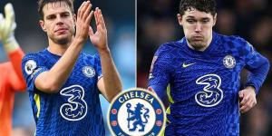 Chelsea 'are determined to keep hold of defenders Cesar Azpilicueta and Andreas Christensen' despite interest from Barcelona with the pair's contracts set to run out in the summer 