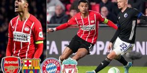 Arsenal, Barcelona, Bayern Munich and Liverpool 'are accelerating interest in PSV star Cody Gakpo... with Dutch giants demanding up to £42m for the flying winger' 