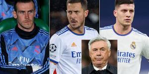 Gareth Bale 'has given more problems than joy', Eden Hazard 'feels unfairly treated' and 'lazy' Luka Jovic is the 'dressing room ghost': Why under-pressure Carlo Ancelotti can't call on Real Madrid's outcast trio 