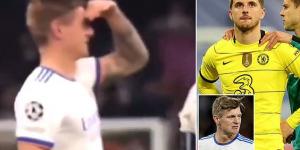 New footage emerges appearing to show Real Madrid's Toni Kroos MOCKING Mason Mount after knocking Chelsea out of the Champions League... one year on from the pair's FEUD on social media