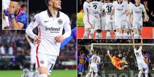 Eintracht Frankfurt shock Barcelona and dump them out of the Europa League at the Nou Camp as a brace from Filip Kostic and Rafael Santos Borre's wonder goal put the tie beyond Xavi's LaLiga giants and set up a semi-final showdown with West Ham