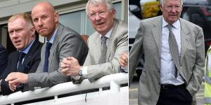Manchester United legend Sir Alex Ferguson is spotted alongside former players Nicky Butt and Paul Scholes as trio enjoy a day out at Chester Races - with another ex-Red Devil Michael Owen also present