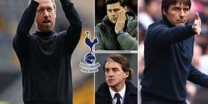 Brighton boss Graham Potter 'emerges as the front-runner to take over at Tottenham ahead of Mauricio Pochettino and Roberto Mancini - should Antonio Conte walk away in the summer'... but Spurs will have to pay £10m in compensation
