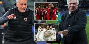 'Carlo, let's go and win BOTH finals!': Jose Mourinho reveals he's cheering against old rivals Liverpool in the Champions League final - and wants his former club Real Madrid to win for his 'great' pal Ancelotti
