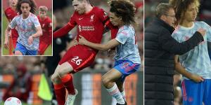 Ralf Rangnick has DEMOTED Hannibal Mejbri from Man United's first team after being left 'UNIMPRESSED' with his reckless display - that had Gary Neville feeling 'proud' - in embarrassing Anfield defeat by Liverpool