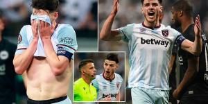 Declan Rice's West Ham departure may have been sealed after their Europa League exit... he's desperate to play in the Champions League and Hammers' failure to secure it could spell the end for his time at the club