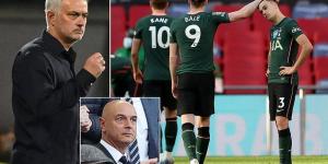 Jose Mourinho wishes Tottenham 'the best - even Mr Levy' after aiming another dig at them for sacking him just days before the Carabao Cup final... as 'hurt' Roma boss admits timing was 'strange for a guy with my career and history'