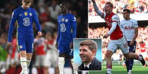 Gerrard could kill his beloved Liverpool's Quadruple dream, a north London derby worth over £35m... and will Chelsea lose grip of third place? Things to look out for in a bumper Premier League midweek