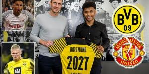 Borussia Dortmund confirm signing of Red Bull Salzburg striker Karim Adeyemi in a massive blow to Manchester United - on the same day Dortmund forward Erling Haaland moved to Manchester City